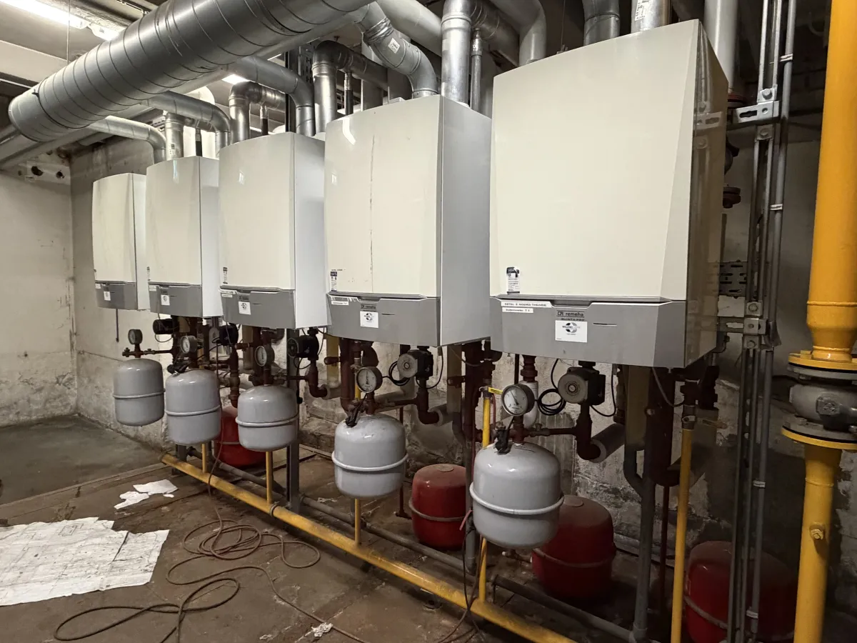 Remeha Cascade Gas Boiler System - 5 Units with Expansion Vessels & Pipework