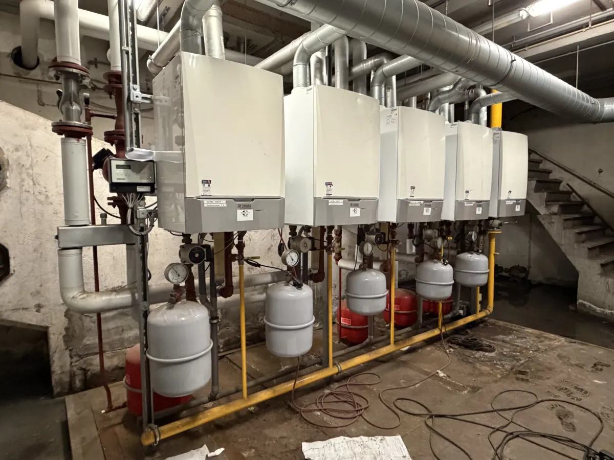 Remeha Cascade Gas Boiler System - 5 Units with Expansion Vessels & Pipework