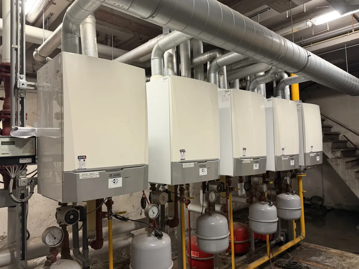 Remeha Cascade Gas Boiler System - 5 Units with Expansion Vessels & Pipework