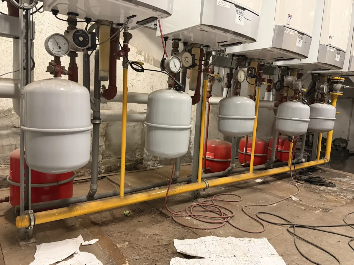 Remeha Cascade Gas Boiler System - 5 Units with Expansion Vessels & Pipework