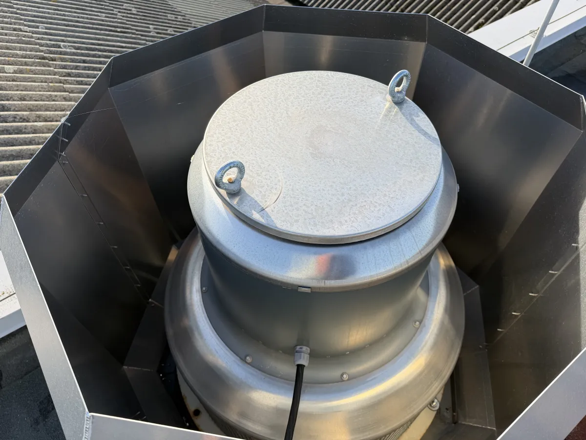 Roof Ventilator Unit – Octagonal Galvanised Steel, Upblast Fan Housing