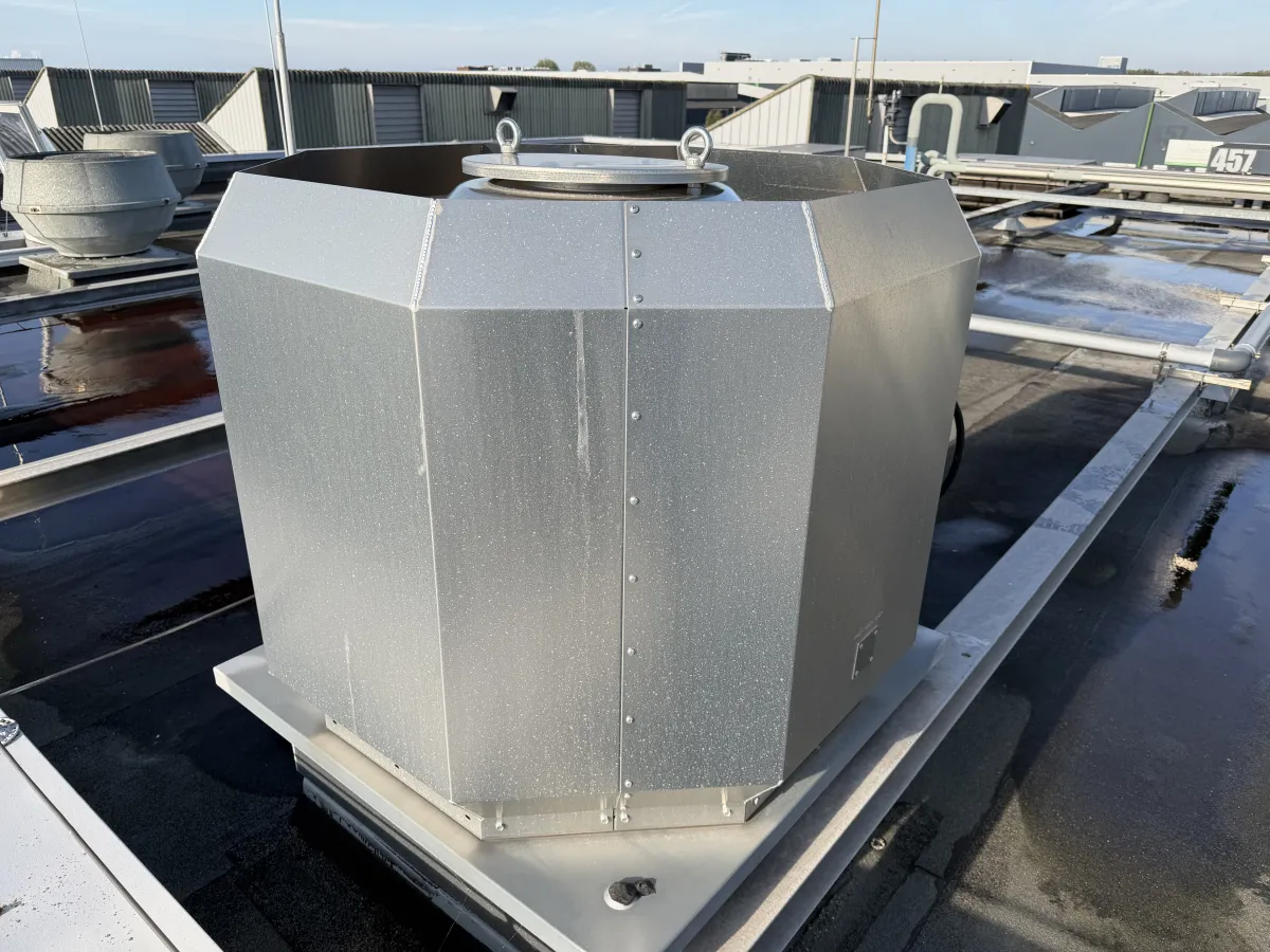 Roof Ventilator Unit – Octagonal Galvanised Steel, Upblast Fan Housing