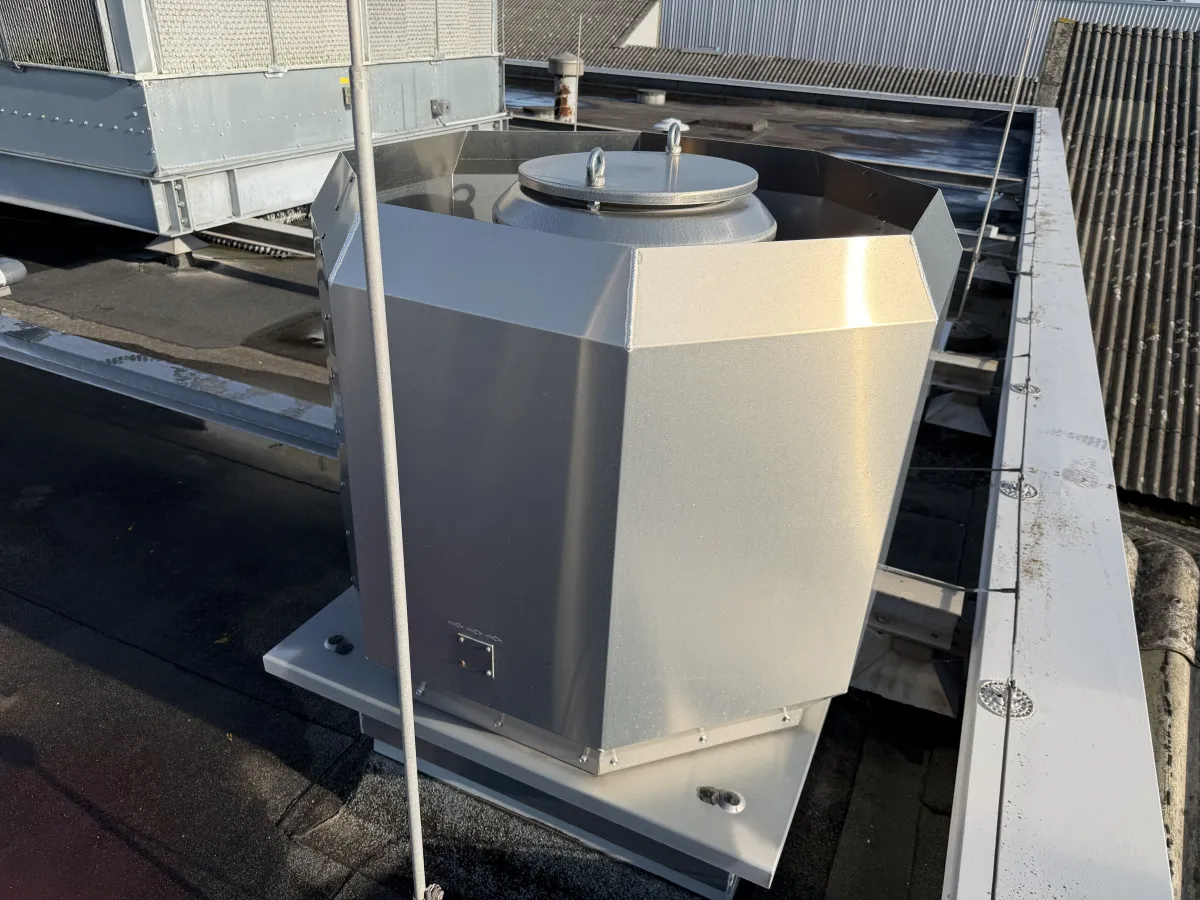 Roof Ventilator Unit – Octagonal Galvanised Steel, Upblast Fan Housing