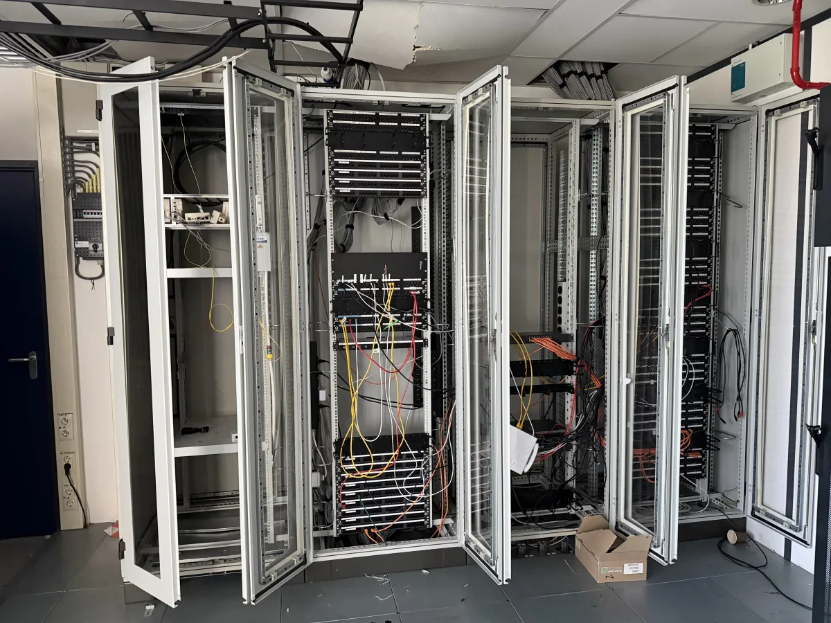 Used Data Center Server Rack Cabinets with Patch Panels