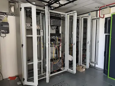 Used Data Center Server Rack Cabinets with Patch Panels