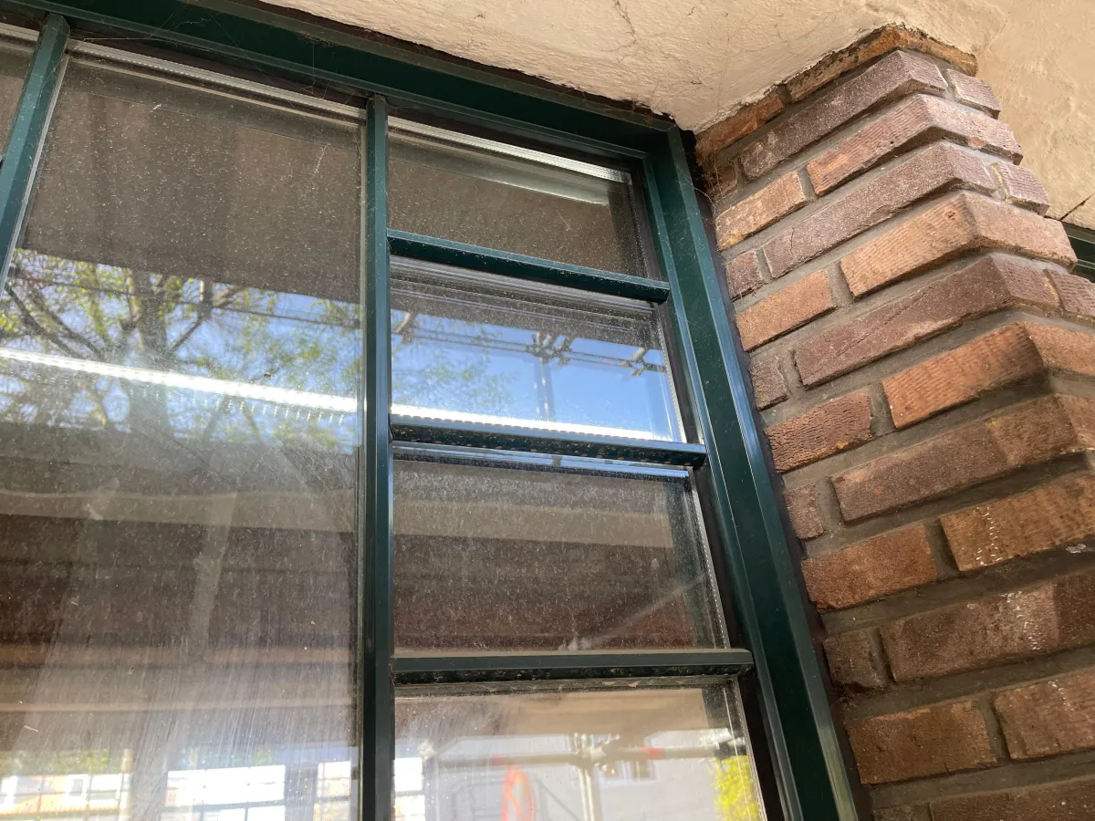 Dark green Framed Multi-Pane Window with Glazing Bars – Reclaimed