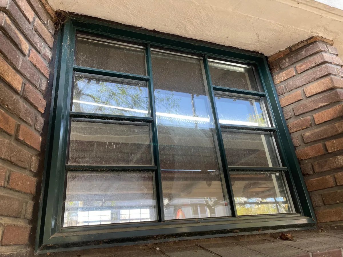 Dark Green Aluminium Multi-Pane Windows with Glazing Bars