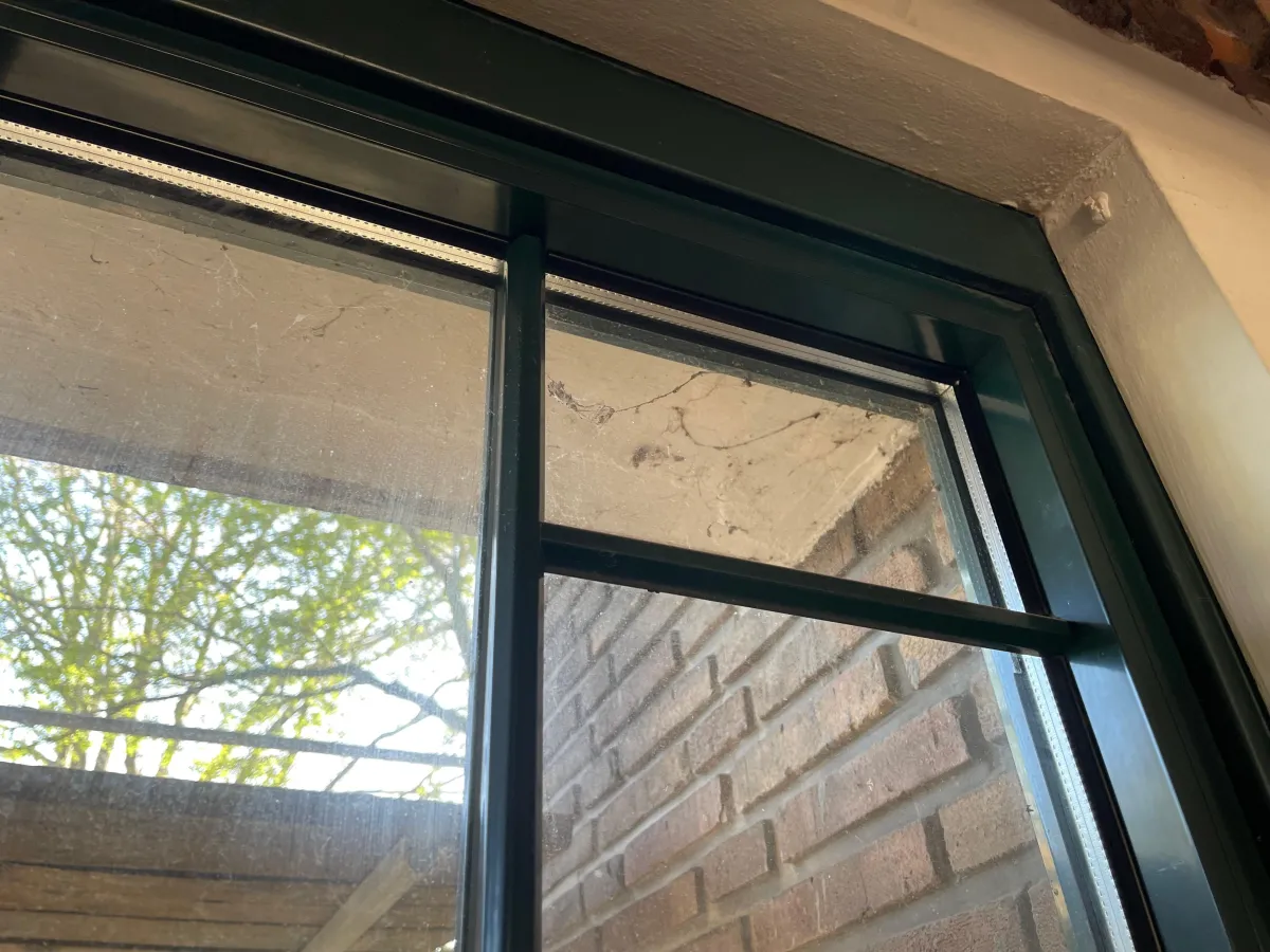 Dark Green Aluminium Multi-Pane Windows with Glazing Bars