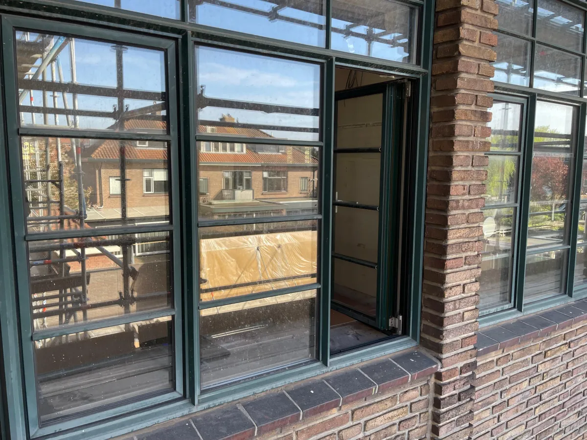 Dark Green Steel Frame Windows & Door Set – Architectural Series with Logo Hardware