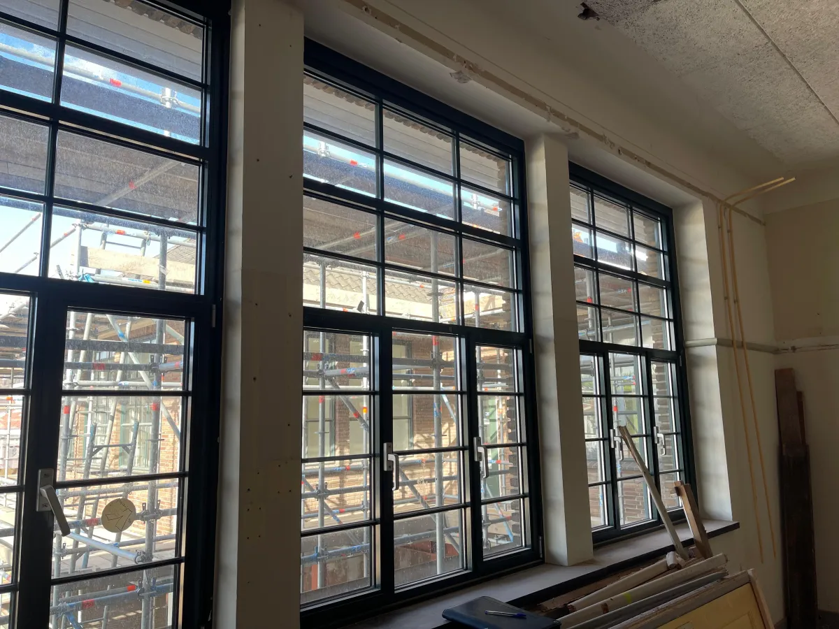 Dark Green Steel Frame Windows & Door Set – Architectural Series with Logo Hardware