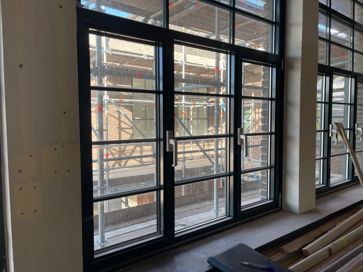 Dark Green Steel Frame Windows & Door Set – Architectural Series with Logo Hardware