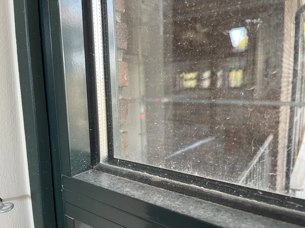 Large Dark Green Steel-Framed Multi-Pane Windows – Industrial Style, New/Near-New Condition