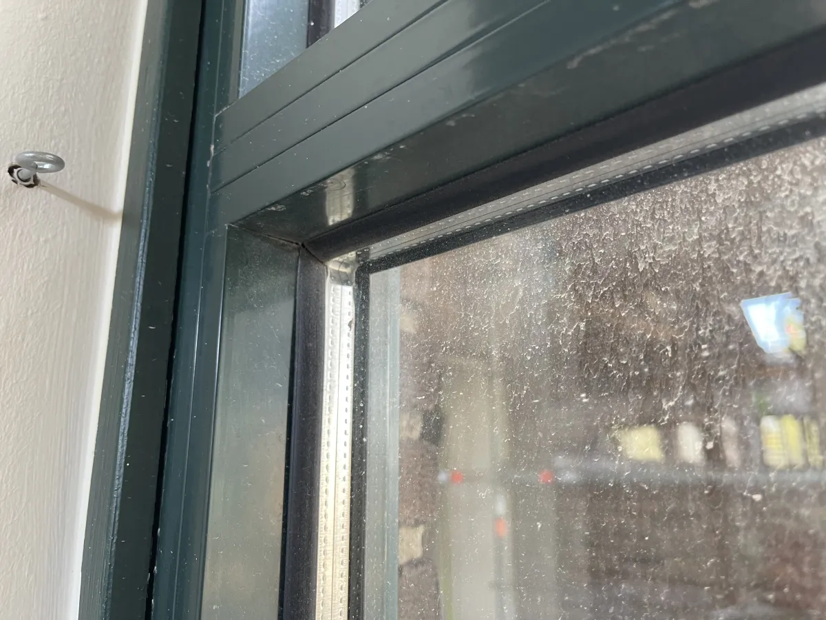 Large Dark Green Steel-Framed Multi-Pane Windows – Industrial Style, New/Near-New Condition