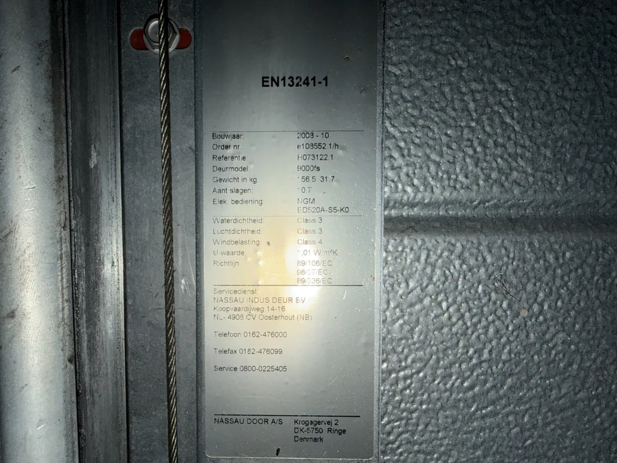 Industrial Sectional Overhead Garage Door with Wicket Door - Grey Steel, Large Format