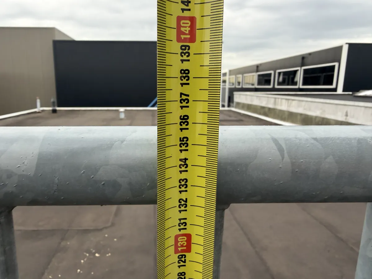 Galvanised Steel Crowd Control Barriers / Roof Safety Railings - Multiple Sections