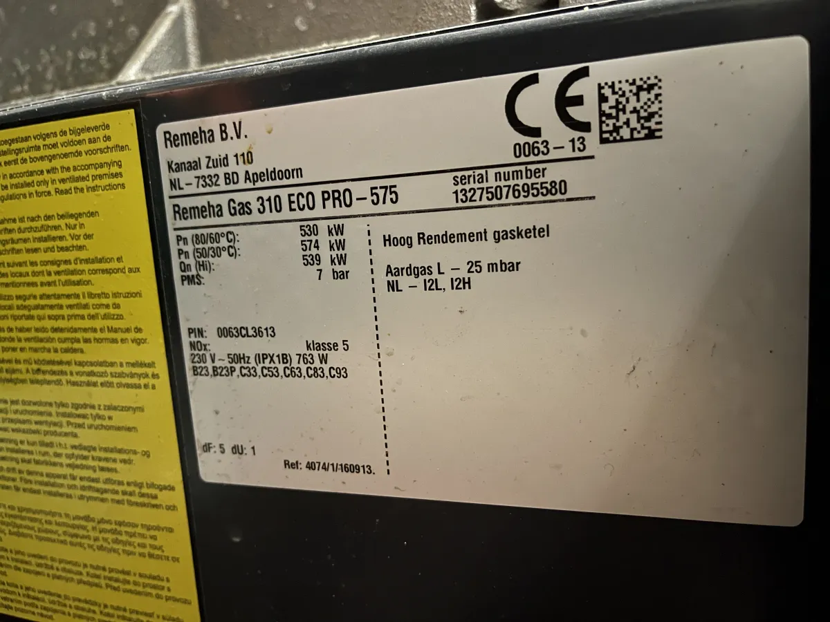 Remeha Gas 310 Eco Pro Condensing Gas Boiler - Commercial High-Efficiency Unit