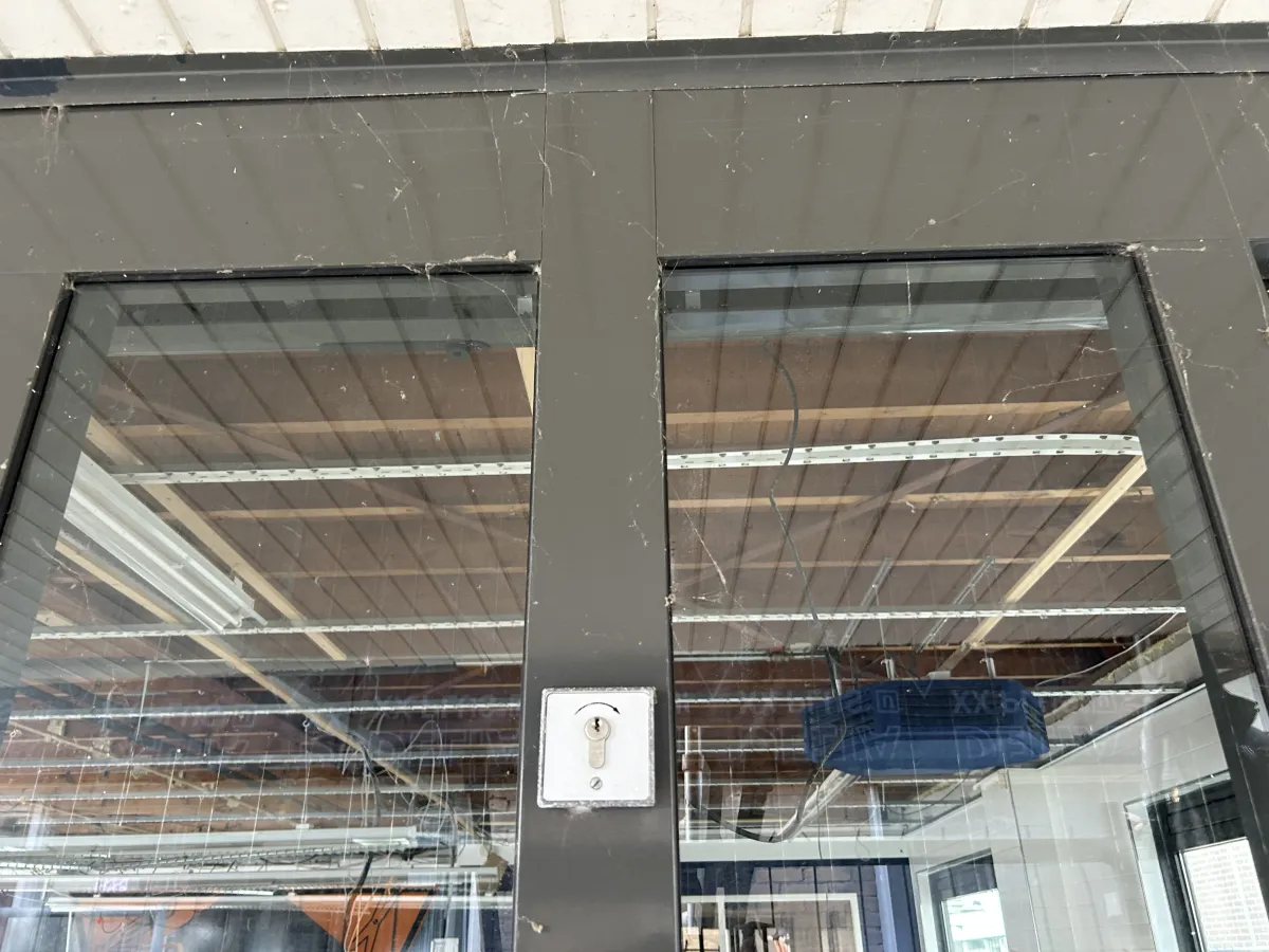 Large Aluminium Glazed Storefront Door & Window System – Dark Anthracite, Used