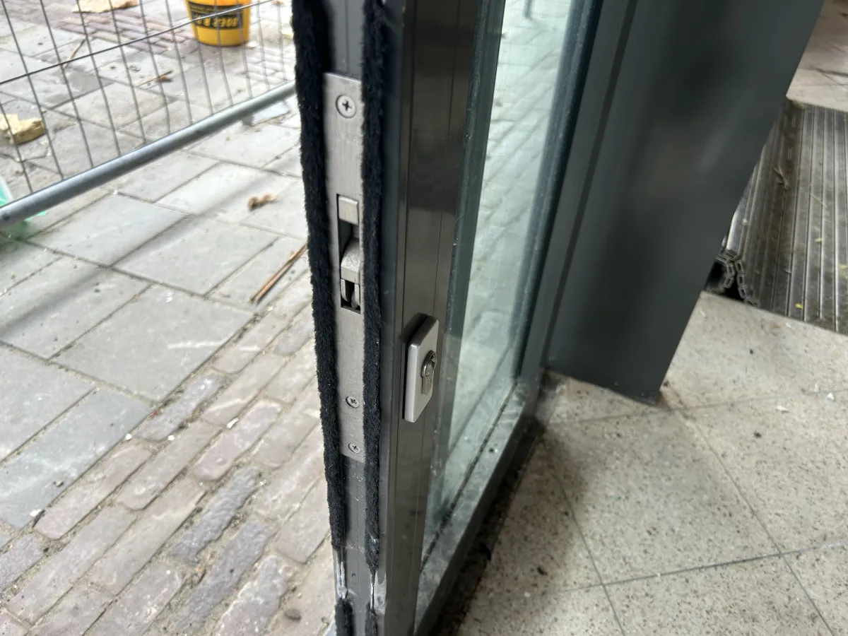 Large Aluminium Glazed Storefront Door & Window System – Dark Anthracite, Used