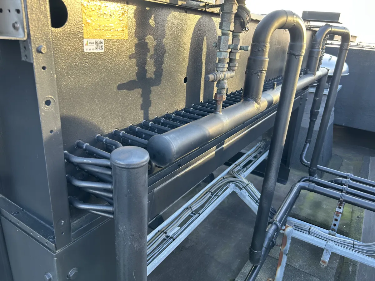 Industrial Rooftop Dry Cooler / Air-Cooled Condenser Unit with Multiple Fans