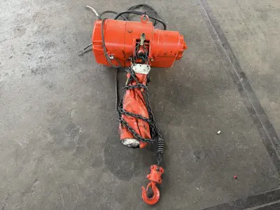 Electric Chain Hoist Red Heavy Duty with Hook & Load Chain