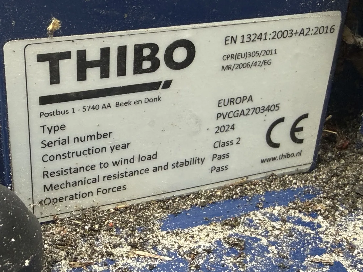 Thibo EUROPA Sliding Gate 2024 – Serial PVCGA2703405, Class 2, CE Certified