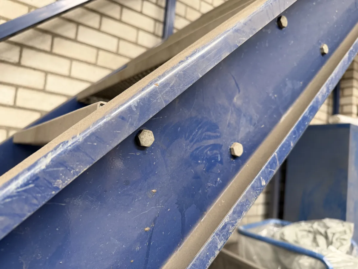 Industrial Steel Staircase with Perforated Steps FH: 3,41 mtr. W: 1,11 mtr.