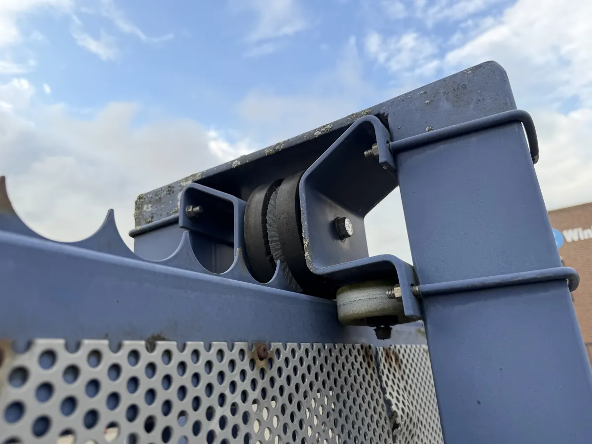 Heavy-Duty Blue Steel Sliding Gate with Anti-Climb Spikes – Approx. 8m Wide
