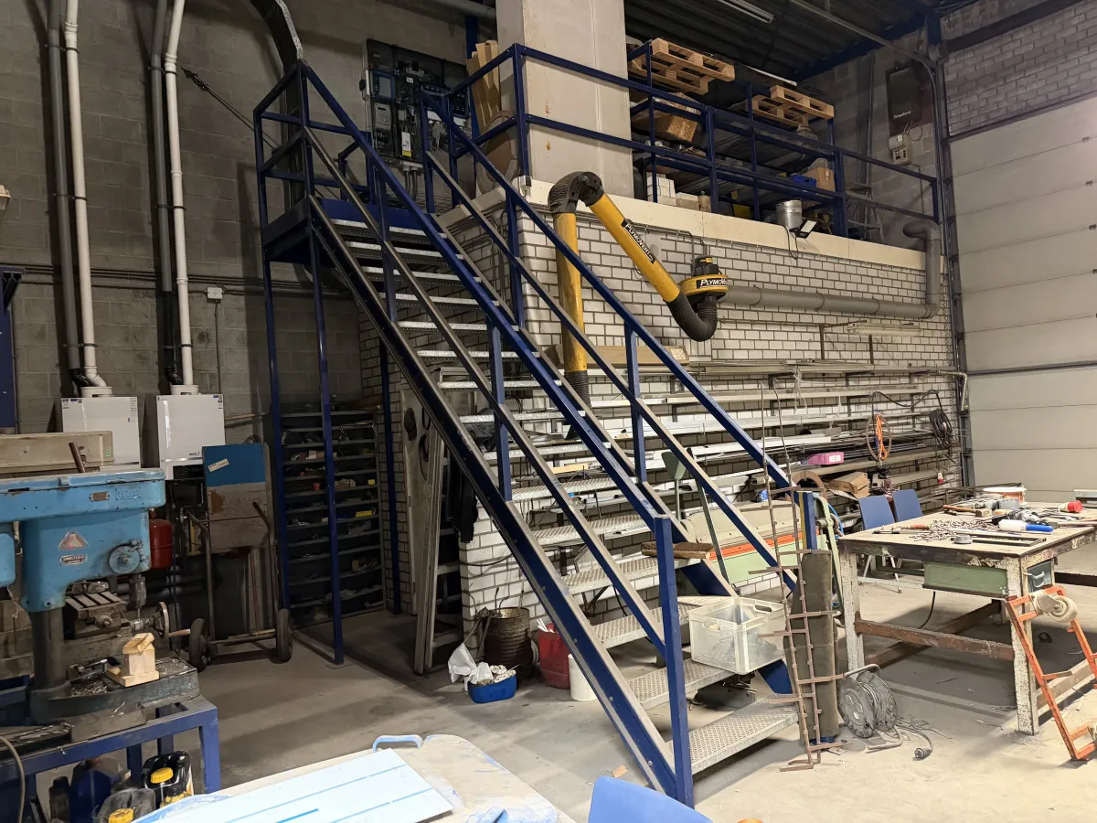 Industrial Mezzanine Staircase – FH: 3,58 mtr/ W: 1,12 mtr.