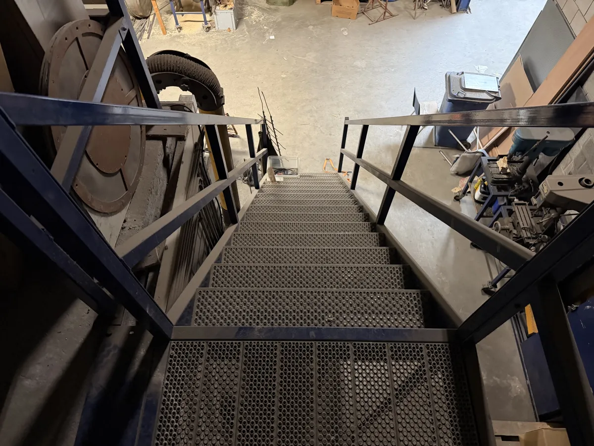 Industrial Mezzanine Staircase – FH: 3,58 mtr/ W: 1,12 mtr.
