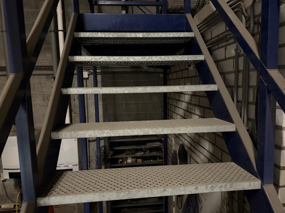 Industrial Mezzanine Staircase – FH: 3,58 mtr/ W: 1,12 mtr.