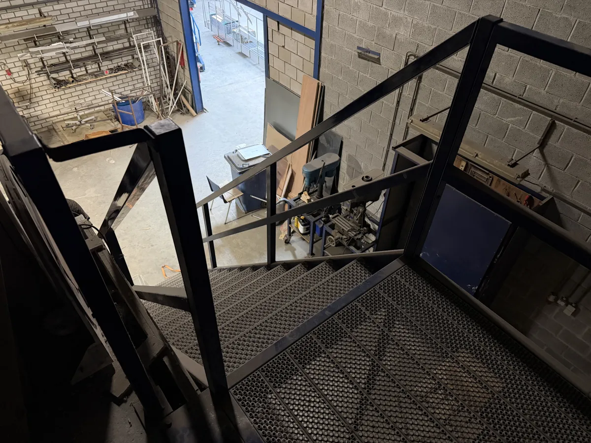 Industrial Mezzanine Staircase – FH: 3,58 mtr/ W: 1,12 mtr.