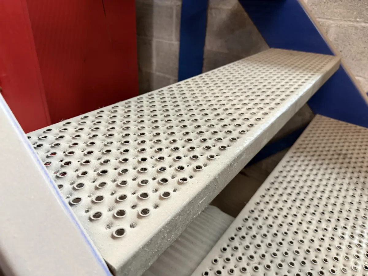 Industrial Steel Mezzanine Staircase FH: 3,23 mtr/ W: 1,10 mtr.