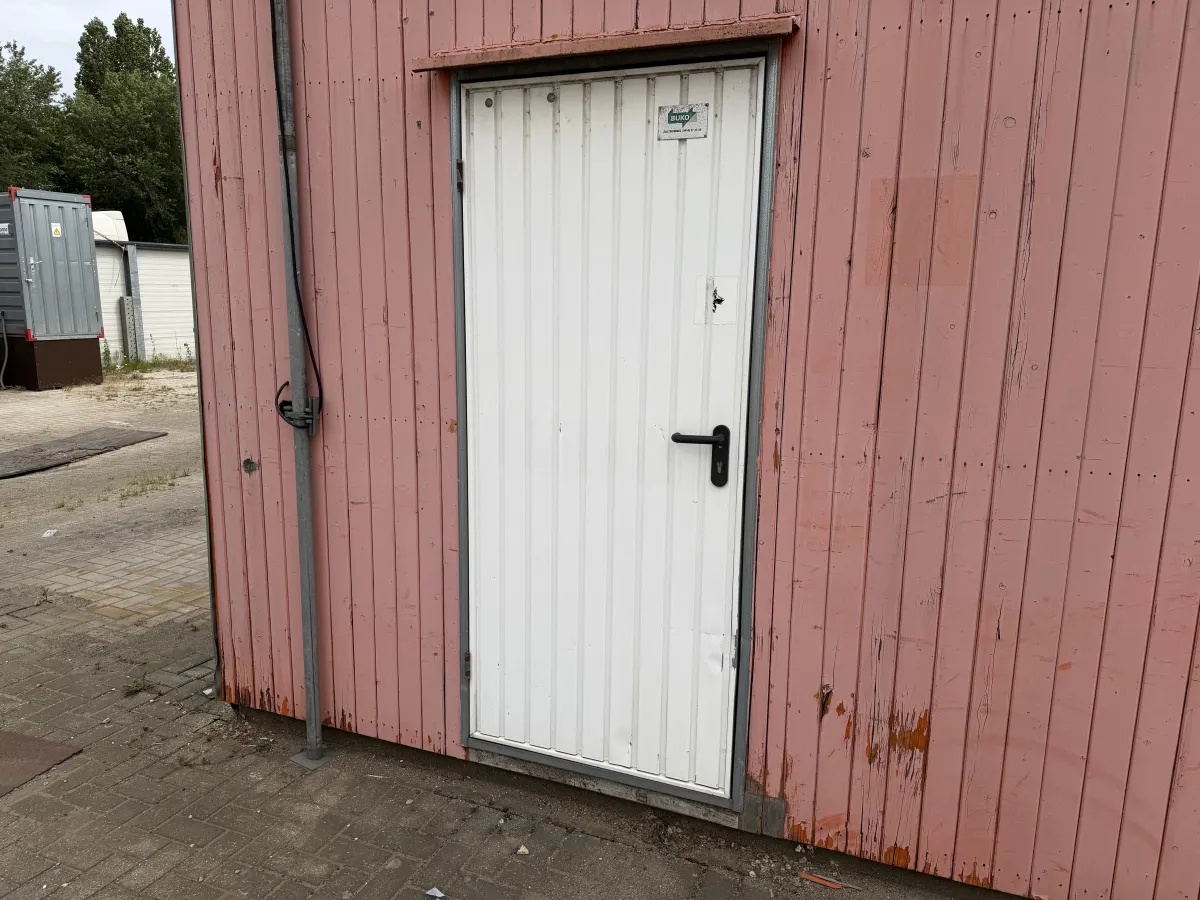 Used Steel Romney Structure with Timber Purlins & Corrugated Roof Sheets (110 m2)