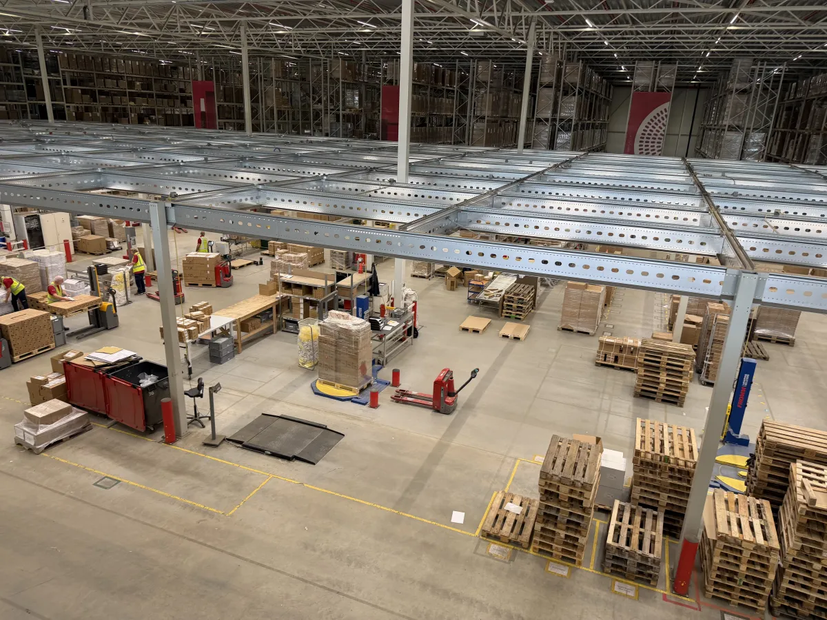Anera Mezzanine Floor Steel Structure – 100 kg/m², Completed 11/2020