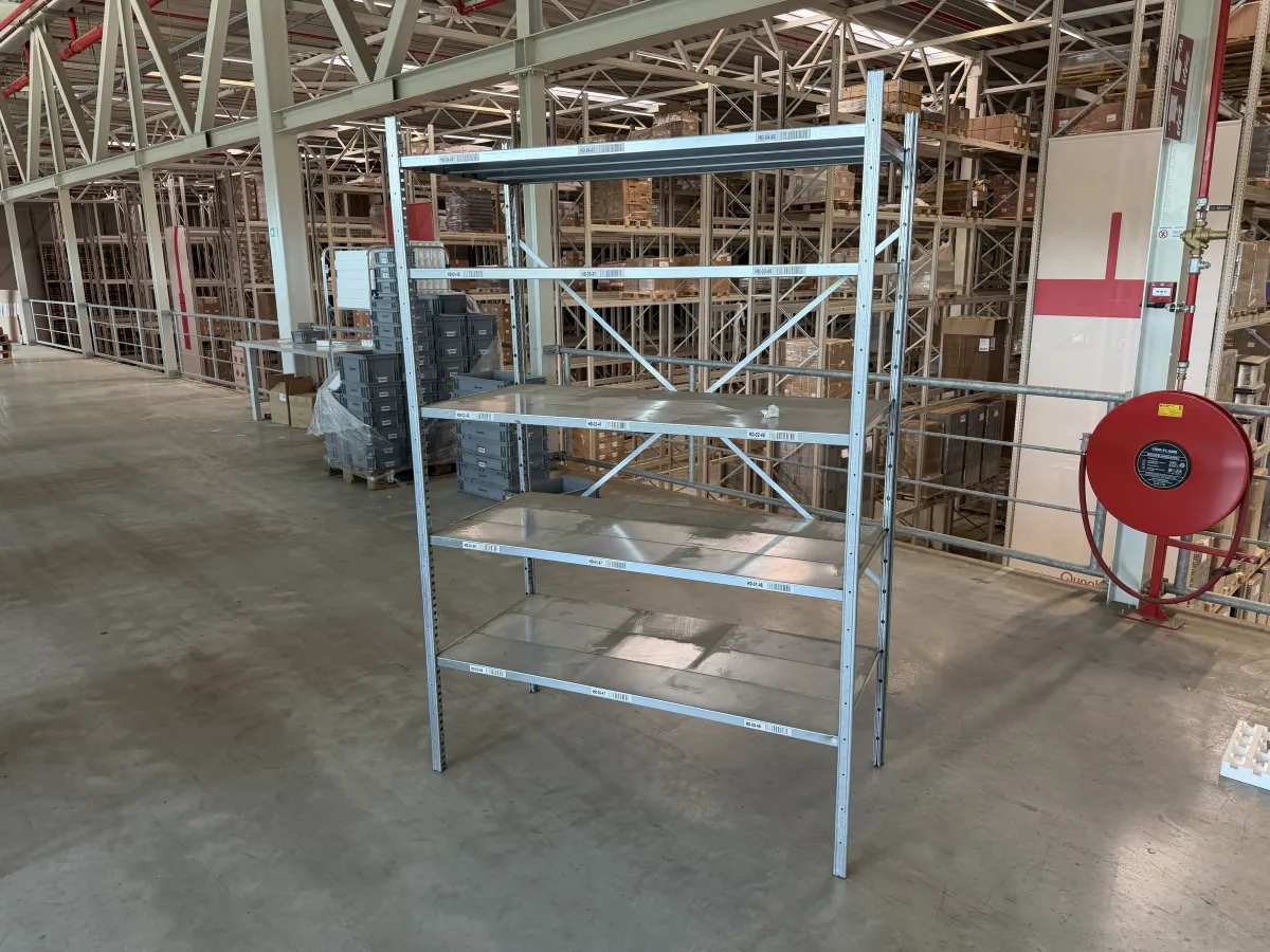 Galvanised Steel Shelving Units – Large Lot,