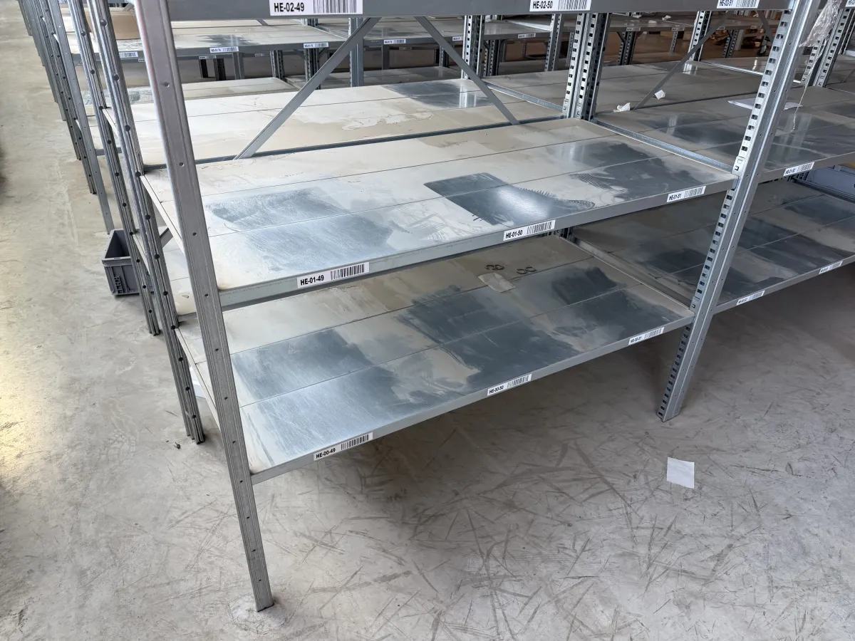 Galvanised Steel Shelving Units – Large Lot,