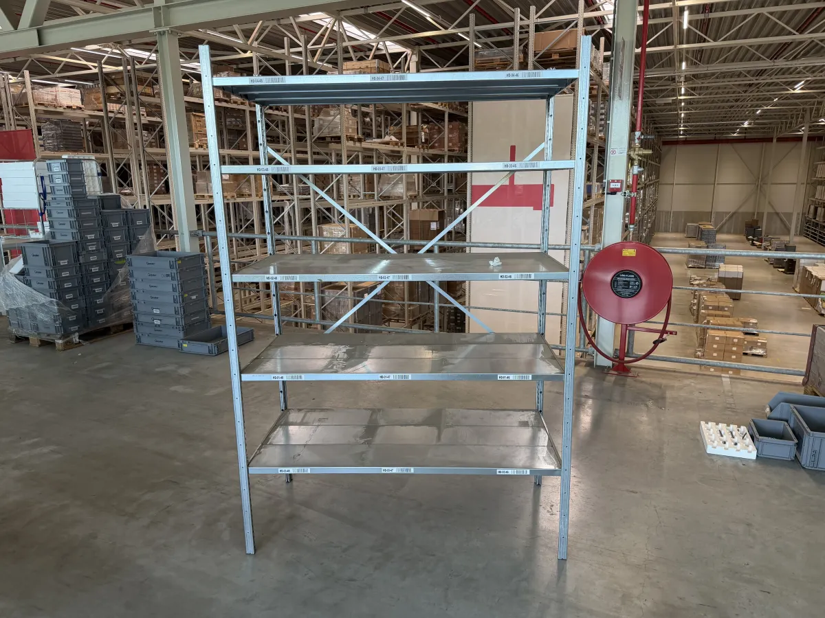 Galvanised Steel Shelving Units – Large Lot,