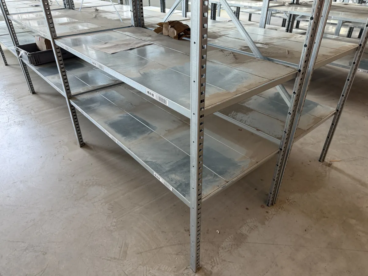 Galvanised Steel Shelving Units – Large Lot,