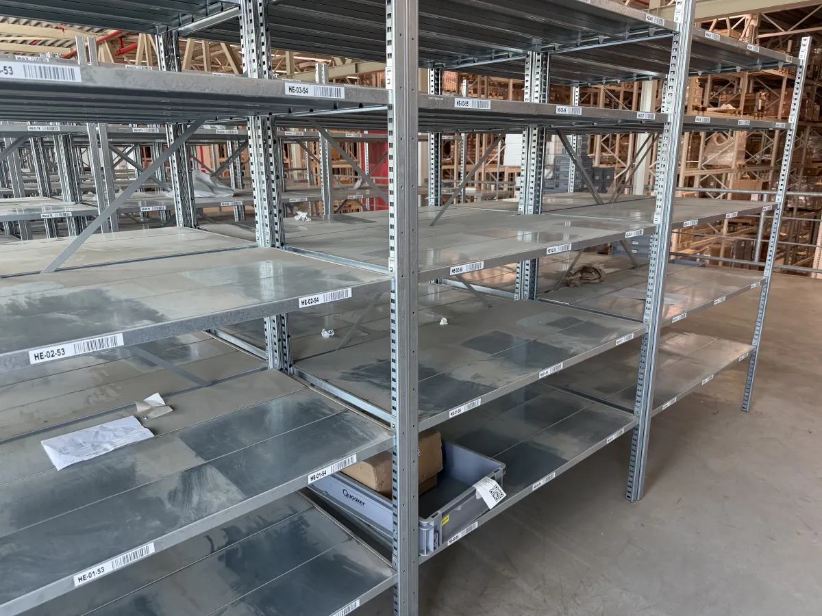 Galvanised Steel Shelving Units – Large Lot,