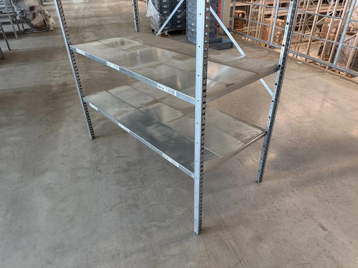 Galvanised Steel Shelving Units – Large Lot,