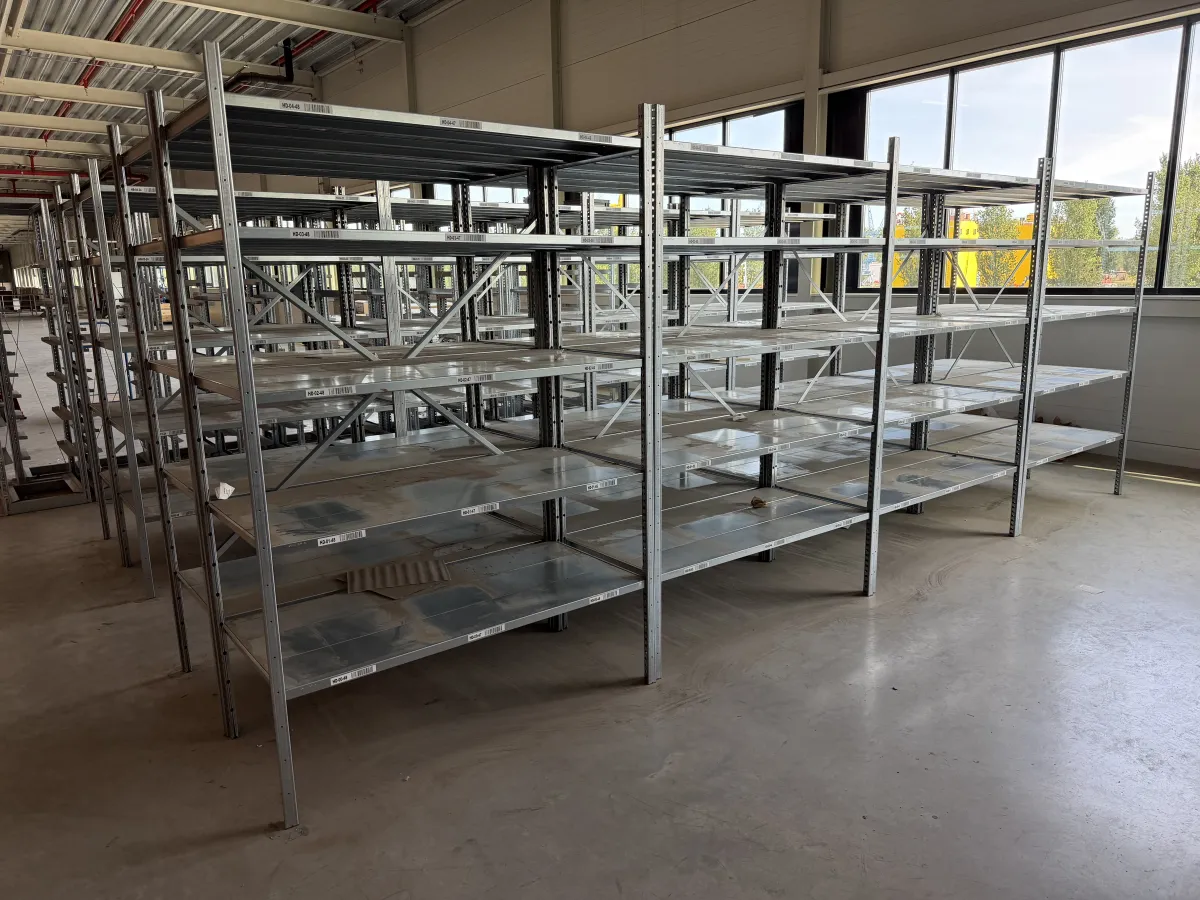Galvanised Steel Shelving Units – Large Lot,