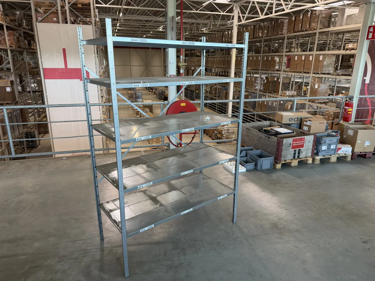 Galvanised Steel Shelving Units – Large Lot,