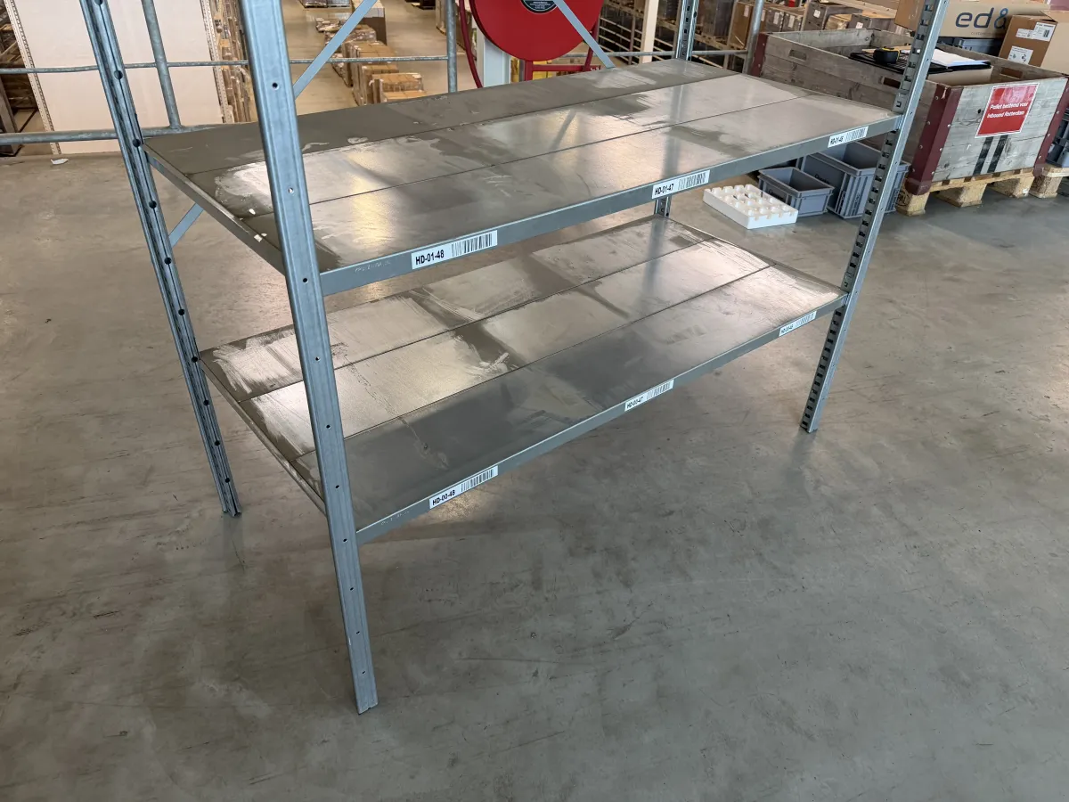 Galvanised Steel Shelving Units – Large Lot,