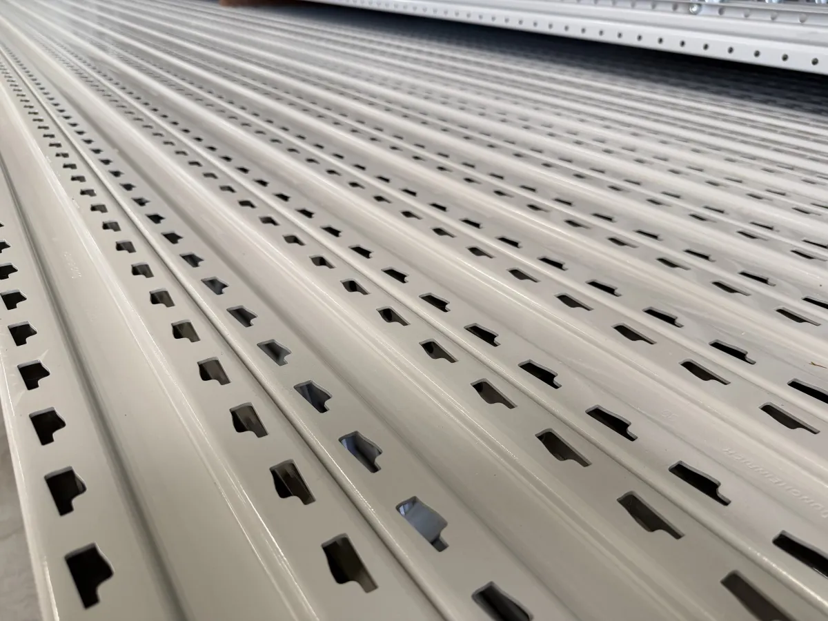 White coated Pallet Racking Frames & Beams – Large Quantity, Heavy-Duty Steel