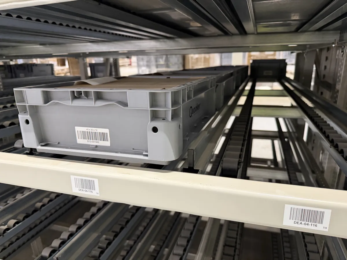 Flow Rack / Carton Live Storage Shelving Units – Roller Lane Pick System, 4-Level