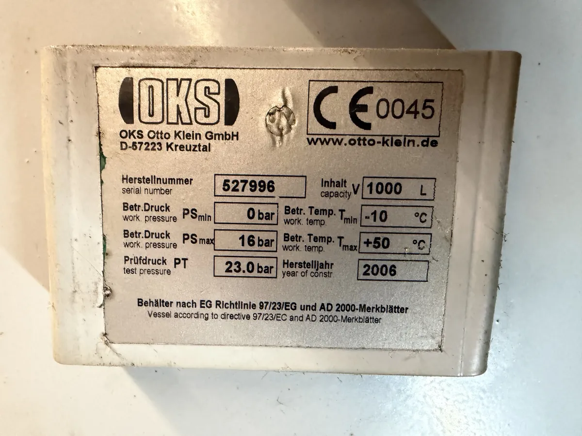 Creemers Compressors EDD6500 Refrigerated Air Dryer – 13 bar, R404A, 2007